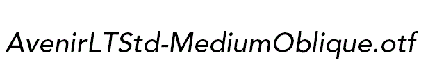 AvenirLTStd-MediumOblique