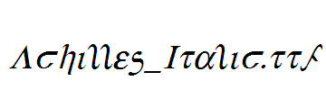 Achilles_Italic