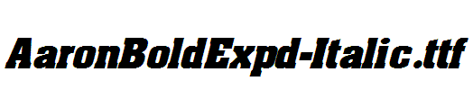 AaronBoldExpd-Italic