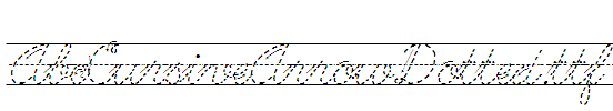 AbcCursiveArrowDotted