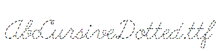 AbcCursiveDotted