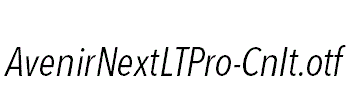 AvenirNextLTPro-CnIt