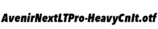 AvenirNextLTPro-HeavyCnIt