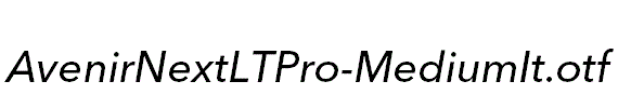 AvenirNextLTPro-MediumIt