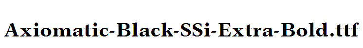 Axiomatic-Black-SSi-Extra-Bold