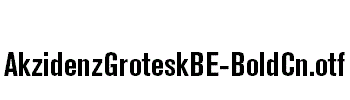 AkzidenzGroteskBE-BoldCn