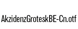 AkzidenzGroteskBE-Cn