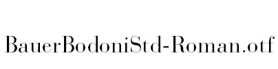 BauerBodoniStd-Roman