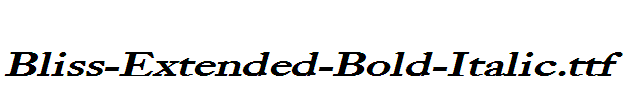 Bliss-Extended-Bold-Italic