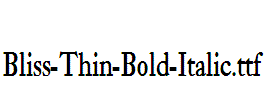 Bliss-Thin-Bold-Italic