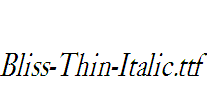 Bliss-Thin-Italic