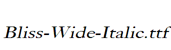 Bliss-Wide-Italic