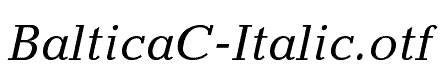 BalticaC-Italic