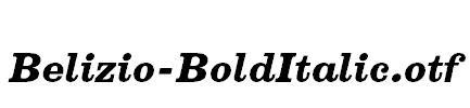 Belizio-BoldItalic
