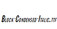 Block-Condensed-Italic