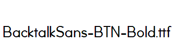 BacktalkSans-BTN-Bold