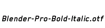 Blender-Pro-Bold-Italic