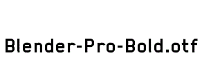 Blender-Pro-Bold