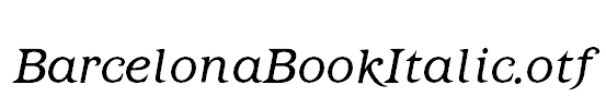 BarcelonaBookItalic
