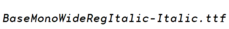 BaseMonoWideRegItalic-Italic