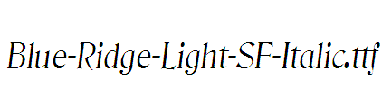 Blue-Ridge-Light-SF-Italic