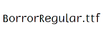 BorrorRegular