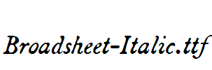 Broadsheet-Italic