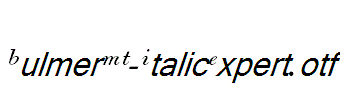 BulmerMT-ItalicExpert