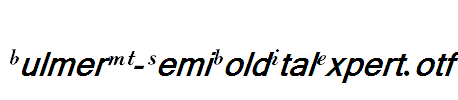 BulmerMT-SemiBoldItalExpert