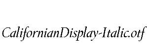 CalifornianDisplay-Italic