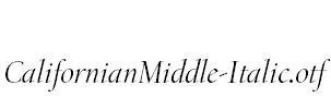 CalifornianMiddle-Italic