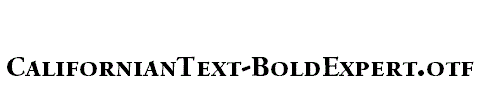CalifornianText-BoldExpert