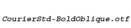 CourierStd-BoldOblique