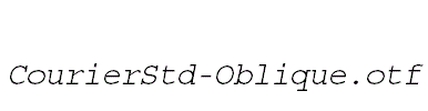 CourierStd-Oblique