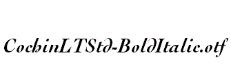 CochinLTStd-BoldItalic