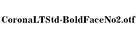 CoronaLTStd-BoldFaceNo2