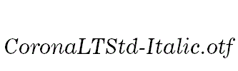 CoronaLTStd-Italic