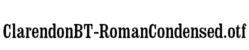 ClarendonBT-RomanCondensed