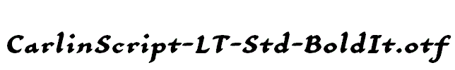 CarlinScript-LT-Std-BoldIt