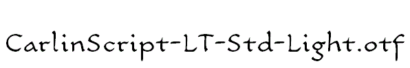 CarlinScript-LT-Std-Light