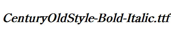 CenturyOldStyle-Bold-Italic