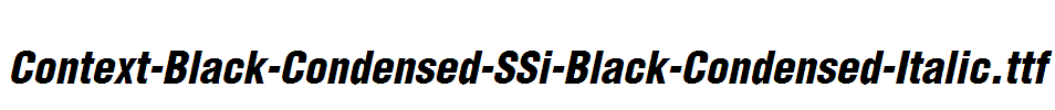 Context-Black-Condensed-SSi-Black-Condensed-Italic
