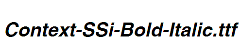 Context-SSi-Bold-Italic