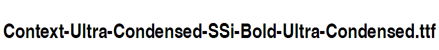 Context-Ultra-Condensed-SSi-Bold-Ultra-Condensed