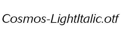 Cosmos-LightItalic