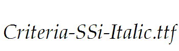 Criteria-SSi-Italic