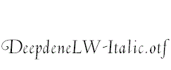 DeepdeneLW-Italic