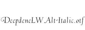 DeepdeneLWAlt-Italic