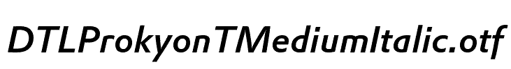 DTLProkyonTMediumItalic
