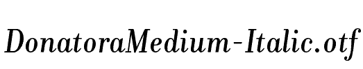 DonatoraMedium-Italic